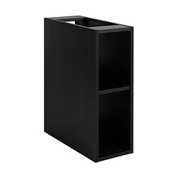 3XELIVING Meuble vasque, Chêne Craft/Noir+poign. noire, 100 (80+20) x 77 x 46 cm+plan, pieds noirs pas cher