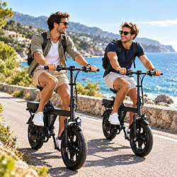 AOVOPRO Vélo électrique 14" 250W 48V9AH Longue Autonomie pas cher