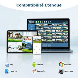 Ctronics CTR0NICS 2K Solar WiFi PTZ - Vision nocturne couleur - Détection humaine PIR - IP66 - TF 128 Go pas cher