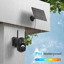 Acheter Ctronics CTR0NICS 2K Solar WiFi PTZ - Vision nocturne couleur - Détection humaine PIR - IP66 - TF 128 Go