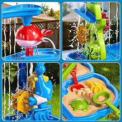 Acheter PORSILD FINESSTIQUE Jeux de sable - 4 Niveaux Table de Jouet de plage avec de nombreux accessoires - jouet d'été pour filles et garçons de 3 4 5 6 ans