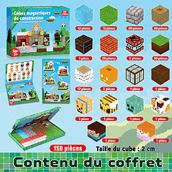 Avis PORSILD FINESSTIQUE Bloc Magnetique 150Pcs Minecraft, Construction 3D, Jeu de Construction Magnétique,Jouets pour Garçons