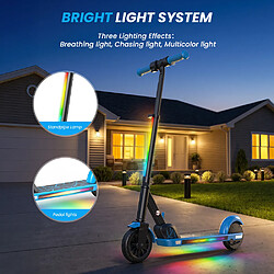 Acheter ISCOOTER K4 Trottinette Électrique Enfant Pliable avec Éclairage LED pour 6–12 Ans, Bleu