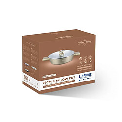 Avis Sauteuse 26cm avec couvercle tous feux dont induction Speiez Castle Collection Champagne Swiss Haus SH-SCLC26CH