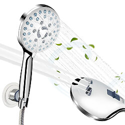 Pommeau de douche haute pression Économie d’eau – Chromé – 7 modes de jet – Douchette facil 