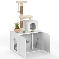Acheter Idmarket MAISON POUR CHAT+DOUBLE PORTES