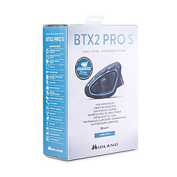 Acheter Midland BTX2 Pro S LR Solo - Intercom moto Bluetooth 8 pers. 1,6 km, radio FM
