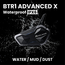 Acheter Midland BTR1 Advanced X Duo - Intercom moto Bluetooth conférence 4 pers. 1200 m