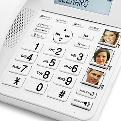 Avis Geemarc Pack Trio Téléphone Fixe Senior 295 Amplifié 30 dB avec Répondeur Intégré Blanc