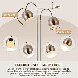 ZMH Lampadaire arc pour salon Vintage H.160cm Lampadaire salon hauteur réglable pour Chambre Sans Ampoule pas cher