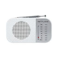 Avis Muse Radio Portable de Poche Analogique FM / MW Muse M-025RW avec Haut-Parleur Blanc