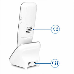 Avis Geemarc Pack de 2 Téléphones sans fil Senior Liberty 200 avec Grosses touches Blanc
