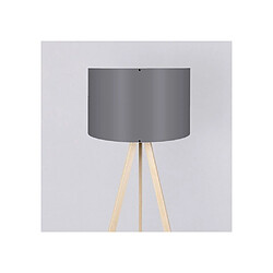 Avis Lampe sur pied scandinave D BY M.RED - Gris chêne - MDF/PVC - Abat-jour gris - E27 40 W
