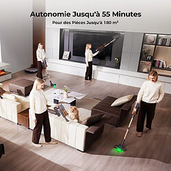 Proscenic PO11 Ultra - Aspirateur balai sans fil 55 kPa - 55 min - Poils d’animaux - Sans sac pas cher