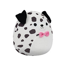 Avis Squishmallows Dustin - Dalmatien 40 cm - Ventre pelucheux - Nœud papillon rose