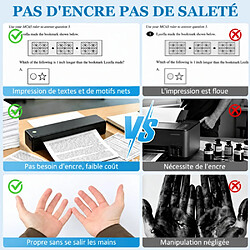 Imprimante Thermique Portable A4 sans Encre - Connexion Bluetooth, 2600mAh, Compatible PC/Mac/iOS/Android (A4/B5/A5/A6) pas cher