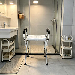 Avis HOMAIRE Fauteuil blanc en aluminium et hdpe 52 x 45 x 69 cm