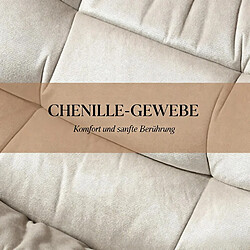Acheter HOMAIRE Fauteuil en beige et chenille beige avec acier, dimensions 80 x 70 x 82 cm