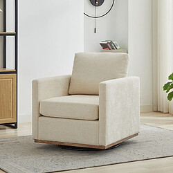 Avis HOMAIRE Fauteuil, chenille, beige en beige 85 x 78 x 88,5 cm