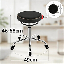 Avis HOMAIRE Chaise de bureau noir en métal et PU de 49 × 49 × 58 cm