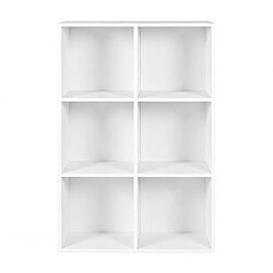 Avis HOMAIRE Bibliothèque en bois blanc avec rangement 29 x 59,6 x 89 cm