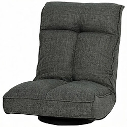 Acheter HOMAIRE Fauteuil en tissu gris avec rangement 58 x 107 x 79 cm