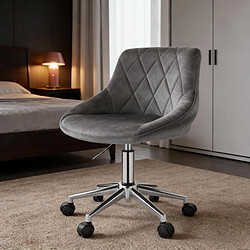 HOMAIRE Chaise de bureau gris en métal et de 37.5 × 37.5 × 77 cm pas cher
