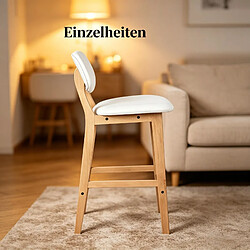 HOMAIRE Chaise de jardin en bois blanc 43 x 37,5 x 91.5 cm pas cher