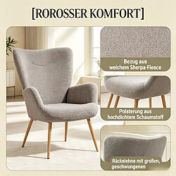 Acheter HOMAIRE Fauteuil gris avec accoudoirs en polyester 71 x 74 x 94.5 cm