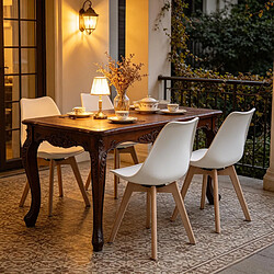 Avis HOMAIRE Chaise de jardin blanc 40.5 x 40.5 x 83 cm