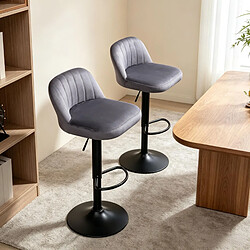 HOMAIRE Chaise de jardin en acier, mousse et polyester noir 43 x 45 x 101 cm pas cher