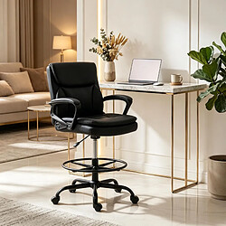 Acheter HOMAIRE Chaise de bureau noir en métal et bois et polypropylène de 61 × 61 × 108 cm