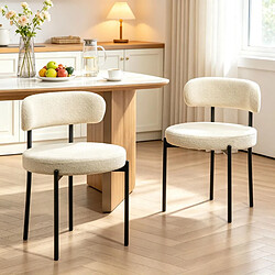 Acheter HOMAIRE Chaise beige en tissu et mousse 51 x 51 x 76 cm