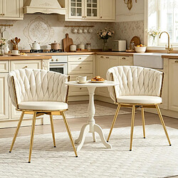 Acheter HOMAIRE Chaise de jardin en beige et beige 59.5 x 60.5 x 78 cm