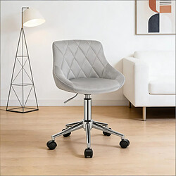HOMAIRE Chaise de bureau gris clair en métal et de 37.5 × 37.5 × 77 cm pas cher
