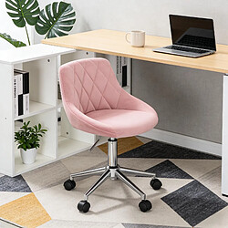 Acheter HOMAIRE Chaise de bureau rose en métal et de 37.5 × 37.5 × 77 cm