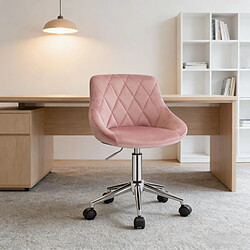 HOMAIRE Chaise de bureau rose en métal et de 37.5 × 37.5 × 77 cm pas cher