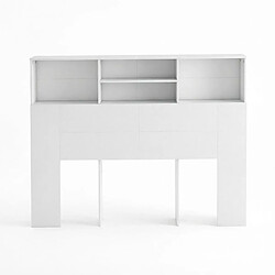 Acheter HOMAIRE Lit blanc en décor bois et panneau de particules de 19 × 19 × 103.5 cm