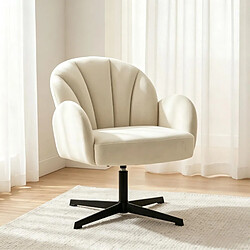Avis HOMAIRE Fauteuil en beige de 64.5 x 68 x 80 cm