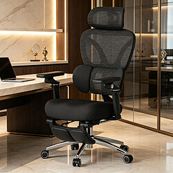 Acheter HOMAIRE Chaise de bureau noir en tissu maillé et métal de 50 × 50 × 123.5 cm