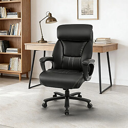 Avis HOMAIRE Chaise de bureau noir en métal et polyuréthane de 72 × 72 × 127 cm