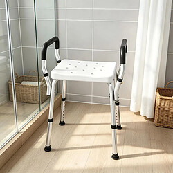 HOMAIRE Fauteuil blanc en aluminium et hdpe 52 x 45 x 69 cm pas cher
