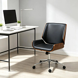 Acheter HOMAIRE Chaise de bureau noir en Nylon et acier et bois de 60 × 60 × 96 cm