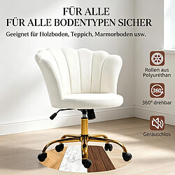 HOMAIRE Chaise de bureau blanc en de 64 × 64 × 90 cm pas cher
