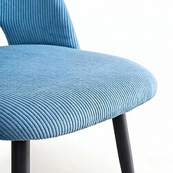 Avis HOMAIRE Chaise bleu en tissu et métal 48 x 45 x 80.5 cm