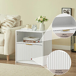 Acheter HOMAIRE Bout de canapé, blanc, en blanc 58 x 38 x 60 cm