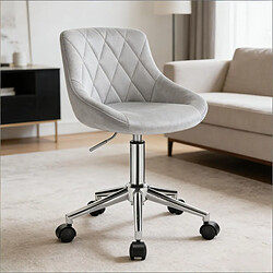 Avis HOMAIRE Chaise de bureau gris clair en métal et de 37.5 × 37.5 × 77 cm