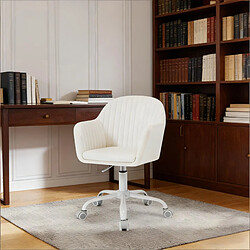 Acheter HOMAIRE Chaise de bureau blanc en métal et de 40 × 40 × 87 cm