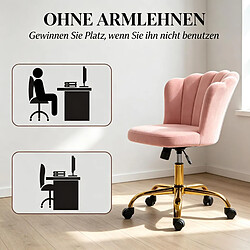 HOMAIRE Chaise de bureau rose en de 64 × 64 × 90 cm pas cher