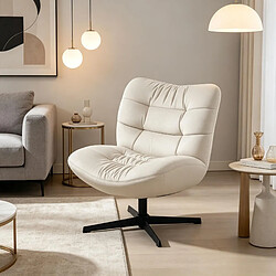 Avis HOMAIRE Fauteuil en beige et chenille beige avec acier, dimensions 80 x 70 x 82 cm